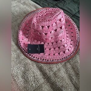 NWT Filippo catarzi Pink straw Women's Hat